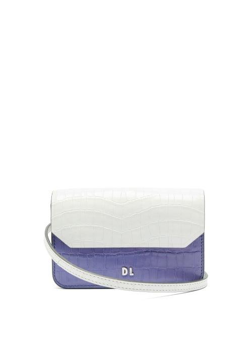 Matchesfashion.com Danse Lente - Gigi Xs Crocodile Effect Leather Cross Body Bag - Womens - Blue White