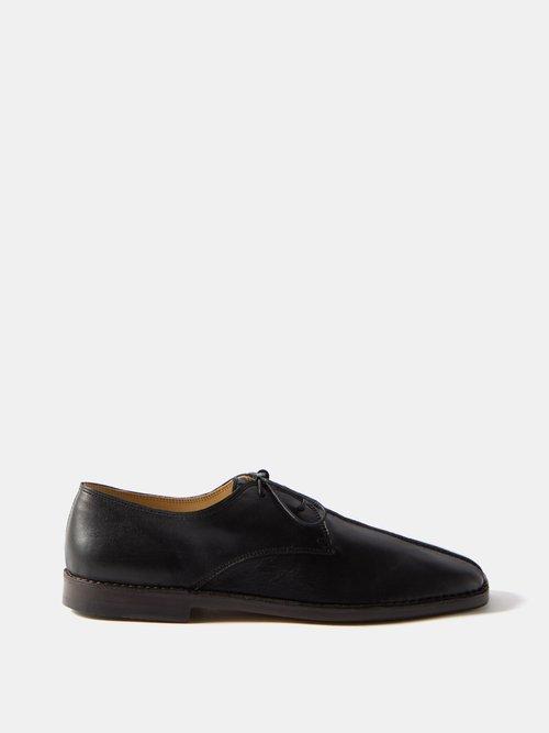 Lemaire - Leather Derby Shoes - Mens - Black