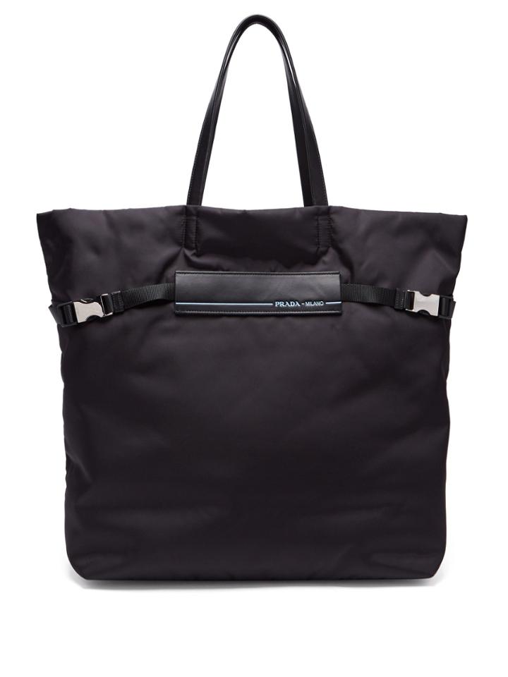 Prada Logo-patch Nylon Tote Bag