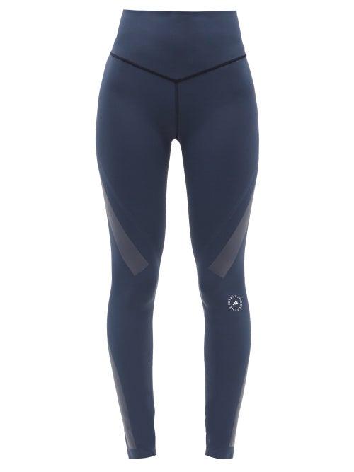 Matchesfashion.com Adidas By Stella Mccartney - Supportcore High-rise Jersey Leggings - Womens - Navy