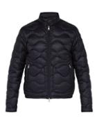 Matchesfashion.com Moncler - Faber Wave Quilted Down Filled Jacket - Mens - Navy