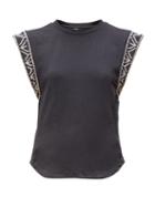 Matchesfashion.com Isabel Marant - Yelani Studded Sleeveless T Shirt - Womens - Black