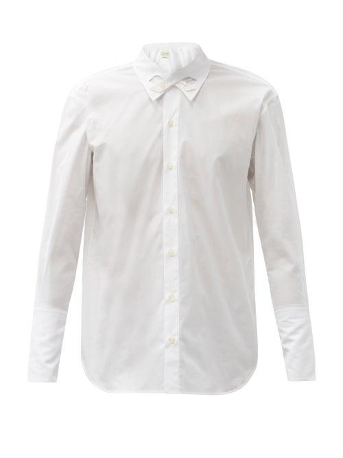 Matchesfashion.com Stefan Cooke - Infinity-collar Cotton-poplin Shirt - Mens - White