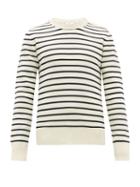 Matchesfashion.com Ami - Striped Wool Sweater - Mens - Blue White