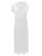 Maison Margiela - Crystal-appliqu Georgette Midi Dress - Womens - White