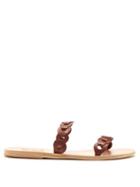 Matchesfashion.com Ancient Greek Sandals - Poulia Leather Slides - Womens - Dark Brown