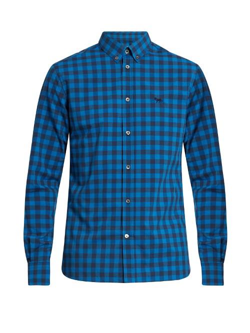 Maison Kitsuné Checked Cotton-poplin Shirt