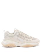 Amiri - Bone Runner Suede, Leather And Mesh Trainers - Mens - White Multi