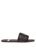 Matchesfashion.com Gucci - Gg Plaque Quilted Leather Slippers - Mens - Black
