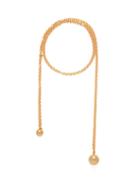Matchesfashion.com Bottega Veneta - Ball 18 Karat Gold Plated Long Necklace - Womens - Gold