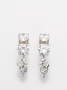 Completedworks - Cubic Zirconia & Recycled Sterling-silver Earrings - Womens - Silver Multi