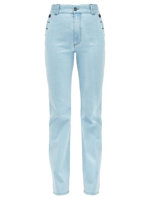 Matchesfashion.com See By Chlo - Buttoned Flared High Rise Jeans - Womens - Denim