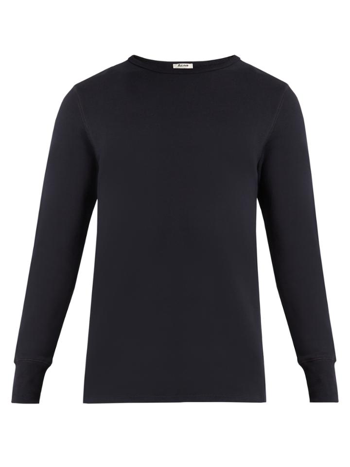 Acne Studios Finish Crew-neck Cotton-jersey Sweatshirt