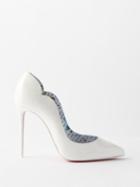 Christian Louboutin - Hot Chick 100 Patent-leather Pumps - Womens - White