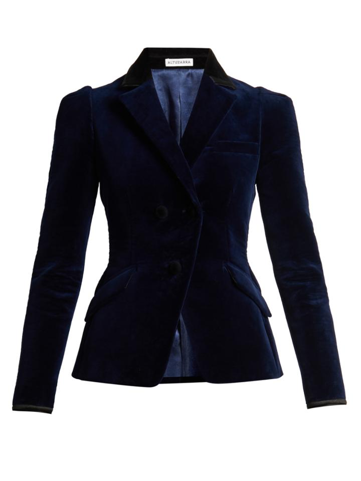 Altuzarra Paladini Double-breasted Velvet Jacket