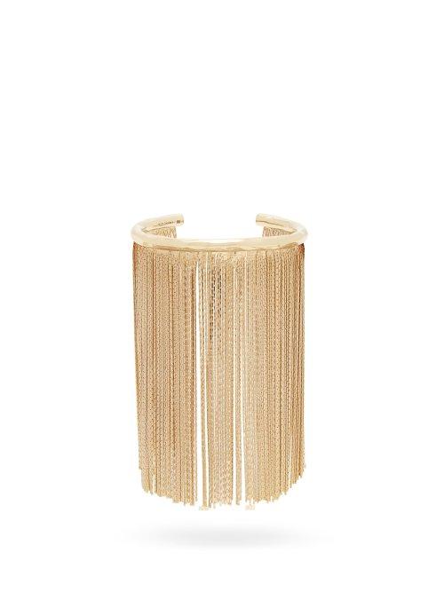 Matchesfashion.com Givenchy - Chain Fringe Logo Cuff - Womens - Gold