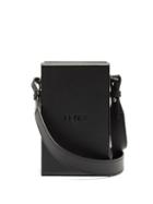 Matchesfashion.com Fendi - Vertical Box Logo-embossed Leather Micro Bag - Mens - Black