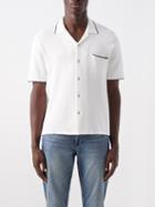 Rag & Bone - Camp-collar Herringbone-knit Shirt - Mens - White