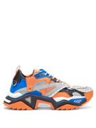 Matchesfashion.com Calvin Klein 205w39nyc - Strike 205 Leather And Mesh Trainers - Mens - Multi