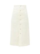 Matchesfashion.com Edward Crutchley - Swarovski Crystal-encrusted Wool Midi Skirt - Womens - Ivory