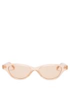 Matchesfashion.com Linda Farrow - Cat Eye Acetate Sunglasses - Womens - Light Pink