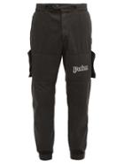 Matchesfashion.com Palm Angels - Logo-print Denim Cargo Trousers - Mens - Black