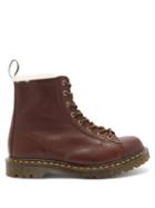 Dr. Martens - Barton Shearling-lined Leather Boots - Mens - Brown