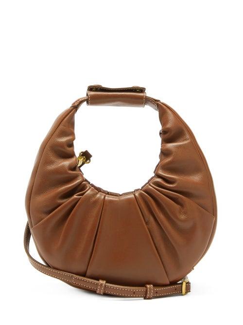 Matchesfashion.com Staud - Moon Mini Leather Shoulder Bag - Womens - Beige