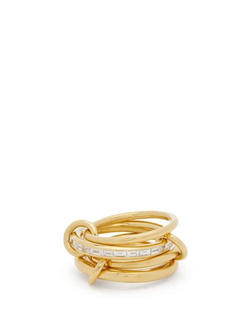 Matchesfashion.com Spinelli Kilcollin - Metius Diamond & 18kt Gold Ring - Womens - Yellow Gold