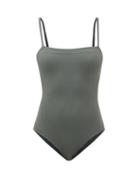 Eres - Aquarelle Square-neck Swimsuit - Womens - Green