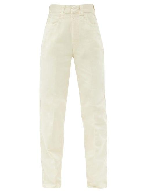 Matchesfashion.com Lemaire - High-rise Wide-leg Jeans - Womens - Ivory