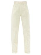 Matchesfashion.com Lemaire - High-rise Wide-leg Jeans - Womens - Ivory