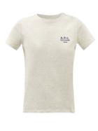 A.p.c. - Denise Logo-embroidered Cotton-jersey T-shirt - Womens - Beige