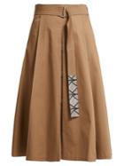 S Max Mara Nuoro Pleated Cotton Skirt