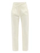 Blaz Milano - Resolute Wool-crepe Straight-leg Trousers - Womens - Cream