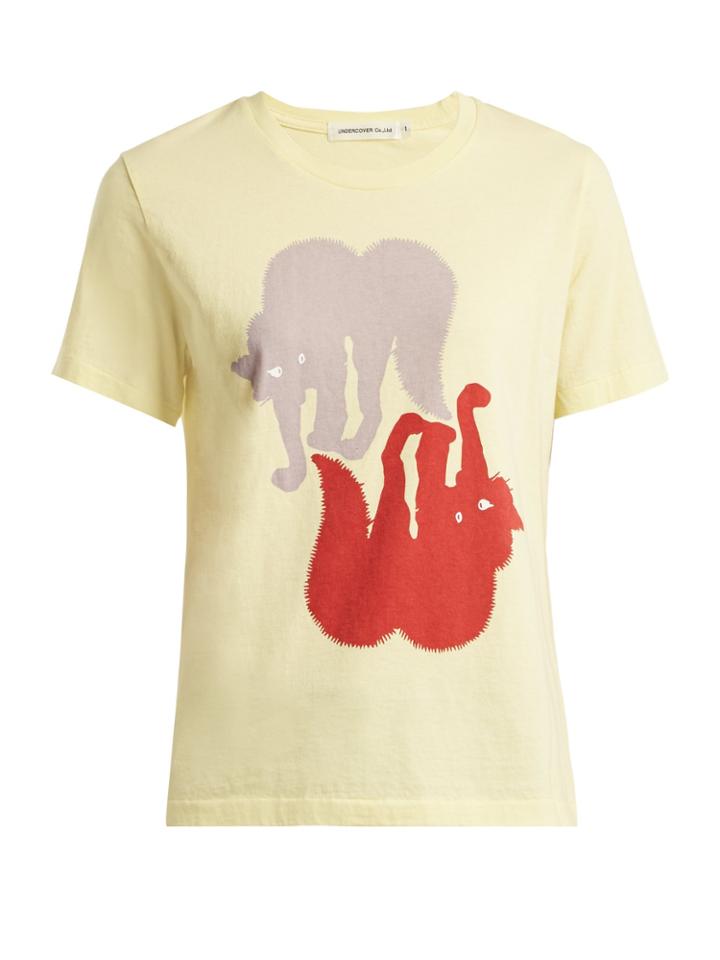 Undercover Cat-print Cotton T-shirt