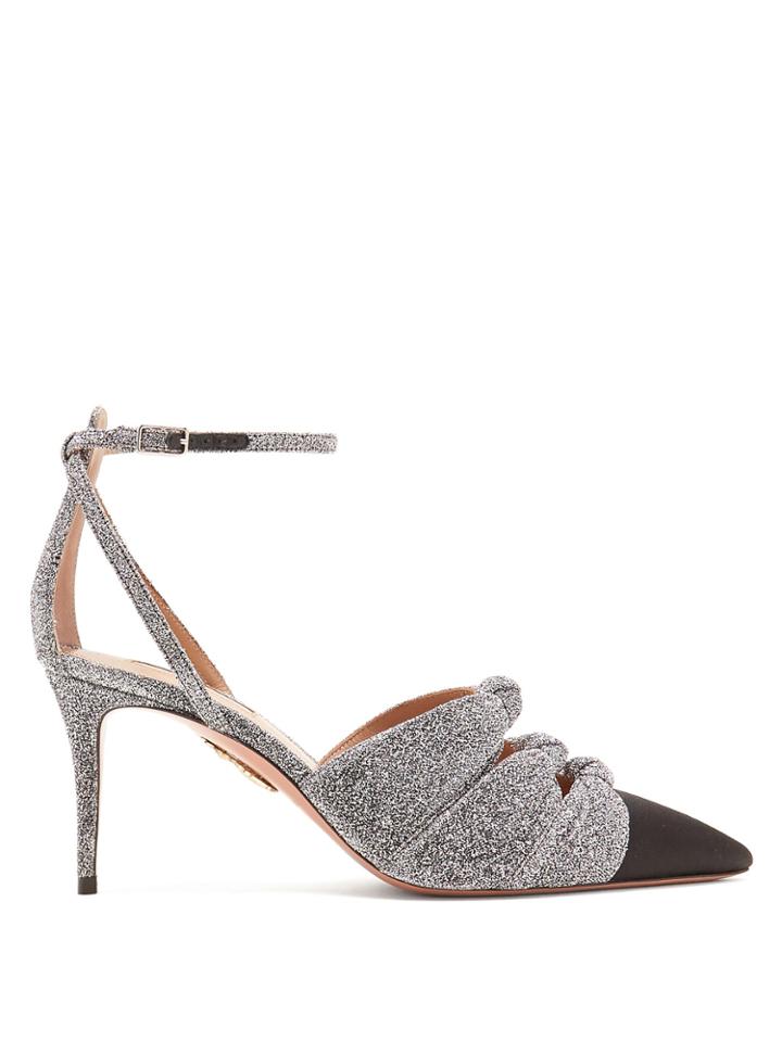 Aquazzura Mondaine 75 Knot-detailed Pumps