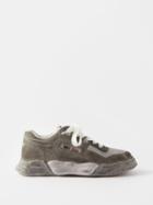 Mihara Yasuhiro - Parker Mesh And Suede Trainers - Mens - Grey