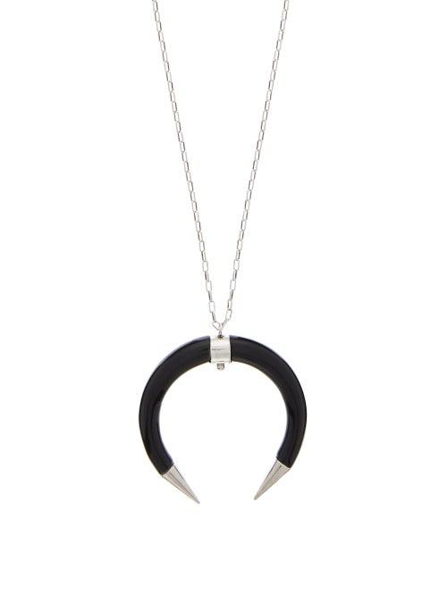 Matchesfashion.com Isabel Marant - Buffalo Horn Drop Necklace - Womens - Black