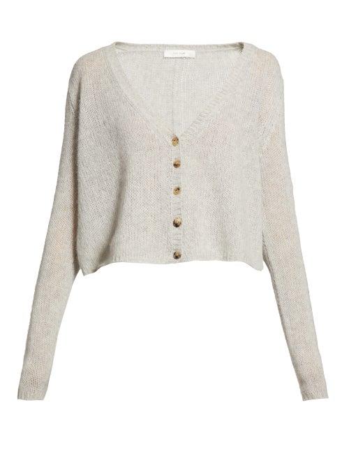 Matchesfashion.com The Row - Abigael V Neck Cardigan - Womens - Light Grey