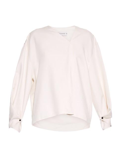 Lemaire Asymmetric Silk-twill Blouse