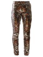 Matchesfashion.com Isabel Marant - Odizo Sequinned Slim Leg Trousers - Womens - Silver Multi