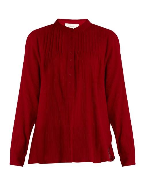 The Great The Pleat Crepon Top