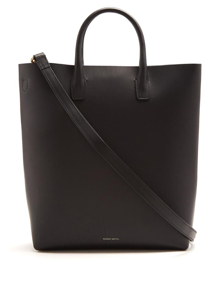 Mansur Gavriel Red-lined North South Leather Tote Bag