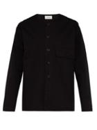 Matchesfashion.com Lemaire - V Neck Cotton Twill Overshirt - Mens - Black