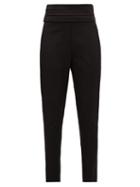 Matchesfashion.com Balmain - Satin Trimmed Wool Tuxedo Trousers - Womens - Black