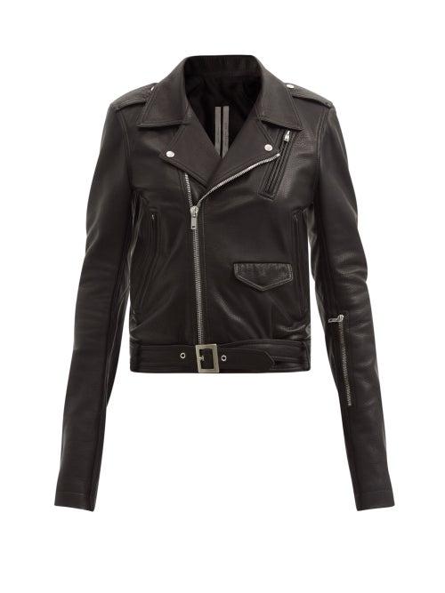 Matchesfashion.com Rick Owens - Stooges Leather Biker Jacket - Womens - Black