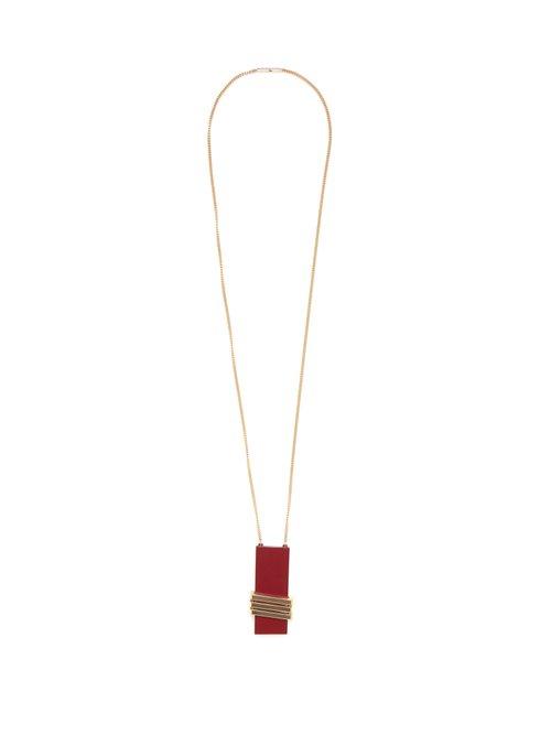 Matchesfashion.com Objet Singulier - Embellished Pendant Necklace - Womens - Red