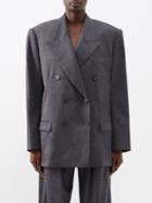 Isabel Marant - Piaklero Double-breasted Wool-blend Blazer - Womens - Grey