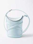 Alexander Mcqueen - The Curve Small Leather Cross-body Bag - Womens - Light Blue
